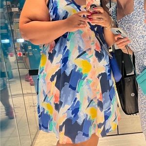 watercolor colorful dress torrid